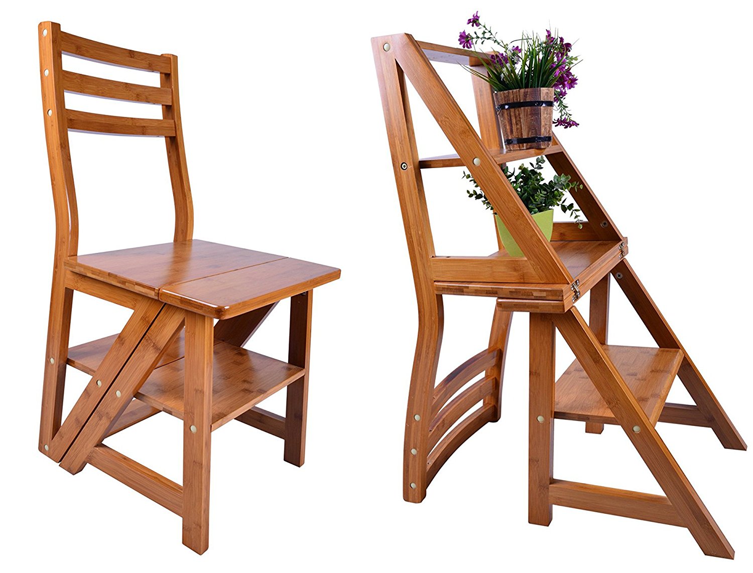 Step Based Chair Wooden Step Stool Chair