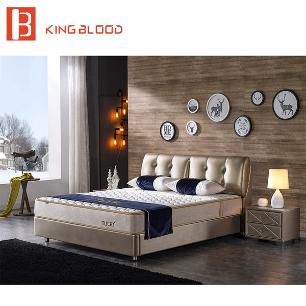indian modern genuine leather solid wood double bed designs bedroom furniture