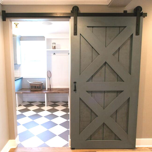 (Free shipping) Rustic Vintage plate sliding barn door hardware&Barn door track schuifdeur system  4ft/5ft/6ft/6.6ft/8ft